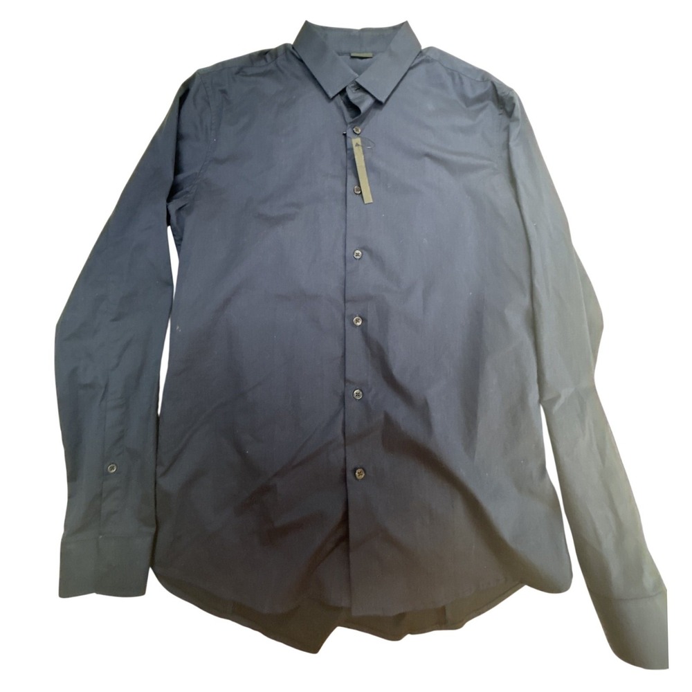 Asos dress shirt Men's‎ size Large navy long-sleeve